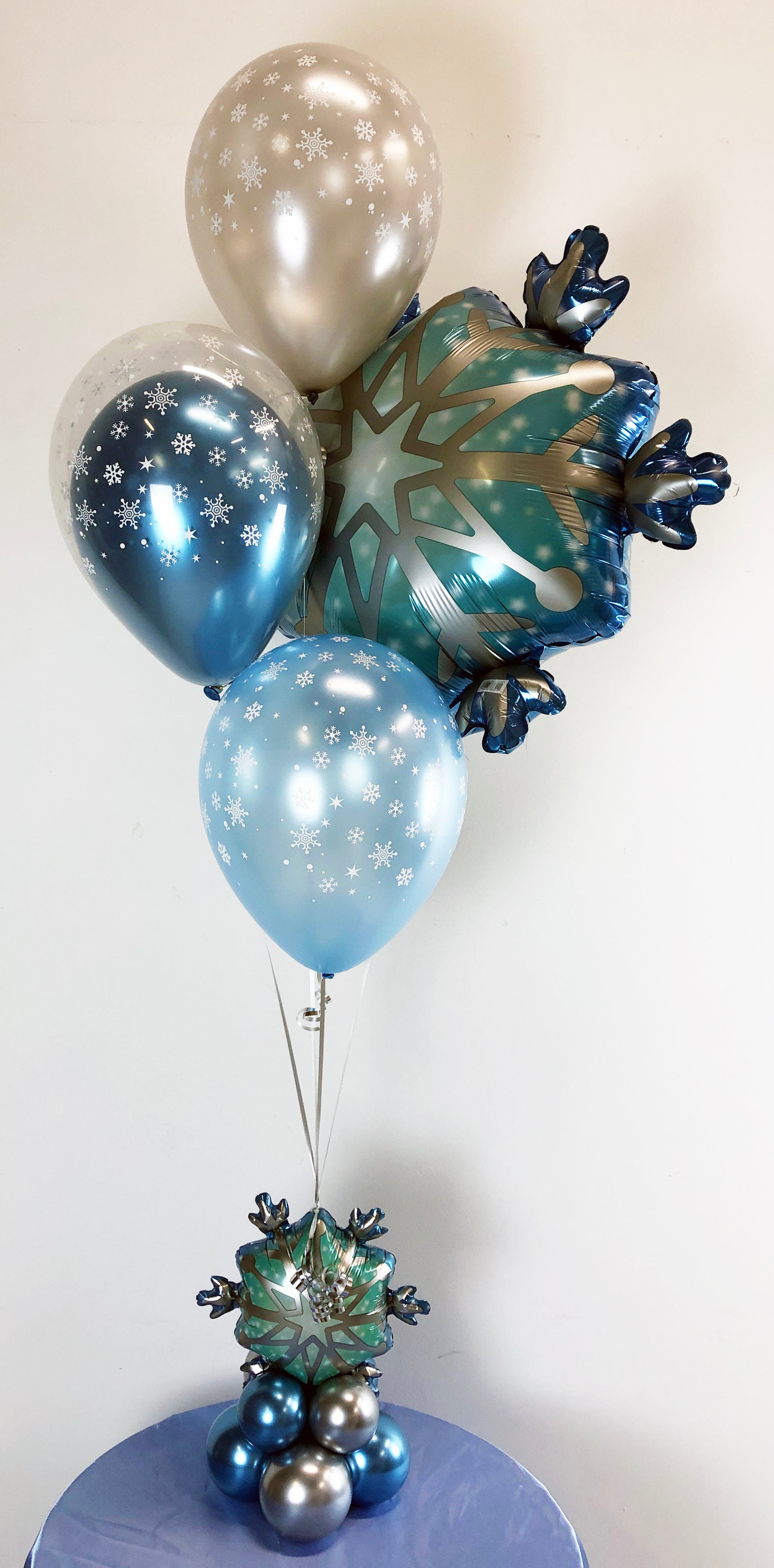 BLUE AND SILVER CHRISTMAS BOUQUET 